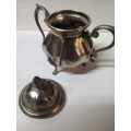 Vintage Pewter Container with Lid from Italy