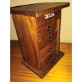 Genuine Wood Hand Carved Small Cabinet with Drawers