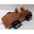 Solid Wood Ride Along Toy with Hard Plastic Wheels