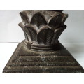 Heavy Stoneware Triple Cheetah Candle Stand