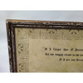 Vintage `Don`t Forget Jerusalem` Lithograph in Old Frame