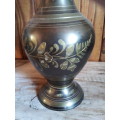 Decorative Solid Brass Vase with Fluted Top
