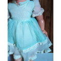 Old Vinyl Plastic Doll with Blue Eyes That Open and Close