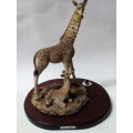 Resin Giraffes on Stand Ornament  - See Description