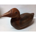 Carved Wooden Duck from Exotic Wood