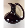 From Israel - Vintage Glazed Potbelly Jug with Slick Handle