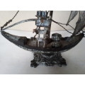 Vintage Brass and Other Metal Sail Boat
