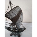 Vintage Brass and Other Metal Sail Boat