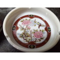 Pair of Oriental Bird and Floral Design Ashtrays
