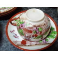 Very Old Partial Hand Painted Eggshell Teaset