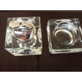 Solid Glass Lighter and Ashtray - Have Chips