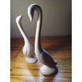 Pair of Abstract Duck Figurines