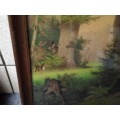 High Definition Print of Hunters in Vintage Wood Frame