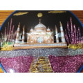 Dome Shape Glitter & Other Art Taj Mahaal Wall Hanging