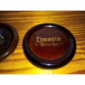 Two Glazed Stoneware Limosin Brandy Coasters