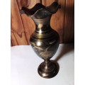 Small Engraved Decorative Brass Vase