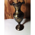 Small Engraved Decorative Brass Vase