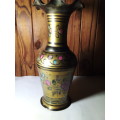 Solid Floral Design Brass Vase
