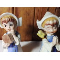 Pair of Small Detailed Religious Girls Figurines
