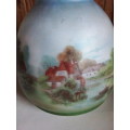 Old Glass Globe Cover with Four Different Victorian Art Scenes