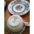 Two Vintage Copeland `Chinese Rose` Soup Cups and Dishes