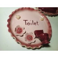 Bathroom & Toilet Solid Glazed Pottery Wall Hangings
