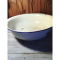Vintage Large Enamel Bowl - Made in Hungary - See Description