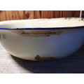 Vintage Large Enamel Bowl - Made in Hungary - See Description