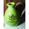 Vintage Stoneware Jar with Metal Handle