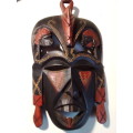 Small African Wall Hanging Mask with Great Detail