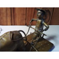 Vintage Small to Medium Size Oriental Handcrafted Metal Figurine
