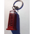 Metal London Telephone Booth Key Ring Attachment