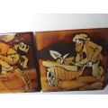 Four Old Lieberman Mining Related Tiles