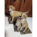 Adorable Hand Painted and Crafted Labrador Family