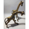 Pair of Decorative Brass Giraffes