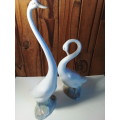 Pair of Nao Spain Swan Figurines
