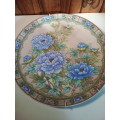 Japanese Floral Inspired Plate with Markings