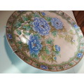 Japanese Floral Inspired Plate with Markings