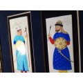 Framed Wall Hanging Depicting Two Oriental Warriors
