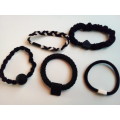 5 x Dark Large Hair Elastics