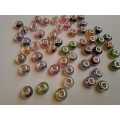 50 x Colourful Resin Beads with Large Holes for Jewelry Making