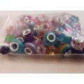 50 x Colourful Glass Beads with Large Holes for Jewelry Making