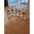 Vintage Bènèdictine Dom Liqueur Glasses x 5