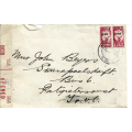 SWA stamps on envelope opened by censor back and front scanned