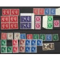 Great Britain odments from KGV1  almost all  MNH odd single hinged three scans