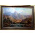 Amazing!! Large Gabriel de Jongh landscape oil on canvas 900 x 600mm value R35000 WOW!!