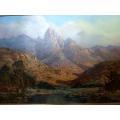 Amazing!! Large Gabriel de Jongh landscape oil on canvas 900 x 600mm value R35000 WOW!!