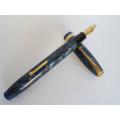 WOW!! VINTAGE CONWAY STEWART 84 BLUE MARBLED FOUNTAIN PEN WITH 14ct GOLD NIB VALUE R1000 WOW!!