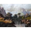 SPECTACULAR!! GINO FASCIOTTI LANSCAPE WITH RIVER OIL ON CANVAS  610 X 480mm VALUE R8500