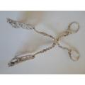 EXQUISITE!! STERLING SILVER MUFFIN TONGS BY ALBERT BODEMER  46,4g  STUNNING DETAIL WOW!!